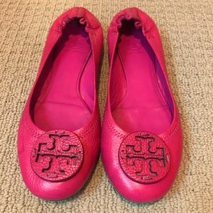 Tory Burch Hot Pink Reva Ballet Flats
